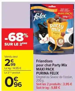 Carrefour Market Friandises pour chat party mix maxi pack purina felix offre