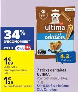 Carrefour Market 7 sticks dentaires ultima offre