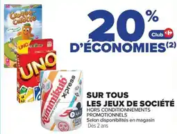 Carrefour Market SUR TOUS LES JEUX DE SOCIÉTÉ offre