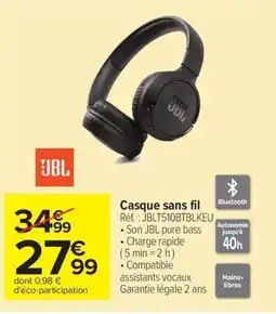 Carrefour Market Casque sans fil offre