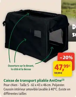 Maxi Zoo Caisse de transport pliable ani one offre