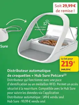 Maxi Zoo Distributeur automatique de croquettes + hub sure petcare offre