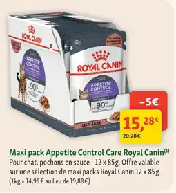 Maxi Zoo Maxi pack appetite control care royal canin offre