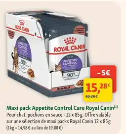 Maxi Zoo ROYAL CANIN Maxi pack appetite control care offre
