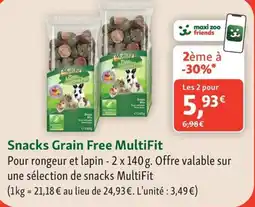 Maxi Zoo MULTIFIT Snacks grain free offre