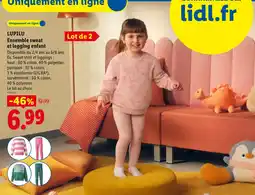 Lidl LUPILU Ensemble sweat et legging enfant offre