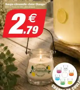 Bazarland Bougie citronnelle color change offre