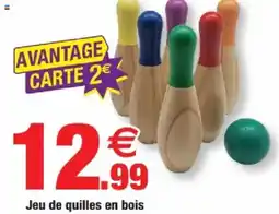 Bazarland Jeu de quilles en bois offre