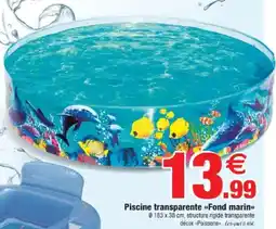 Bazarland Piscine transparente fond marin offre