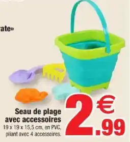 Bazarland Seau de plage avec accessoires offre
