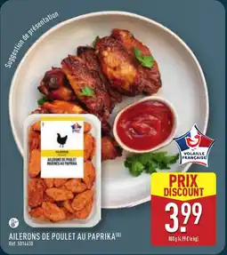 ALDI Ailerons de poulet au paprika offre