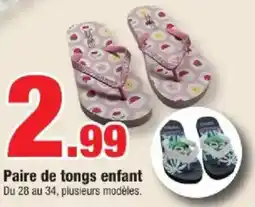 Bazarland Paire de tongs enfant offre