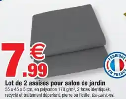 Bazarland Lot de 2 assises pour salon de jardin offre