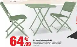 Bazarland Set bistrot naples kaki offre