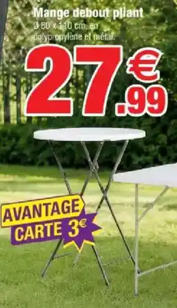Bazarland Mange debout pliant offre
