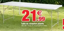 Bazarland Table de réception pliante offre