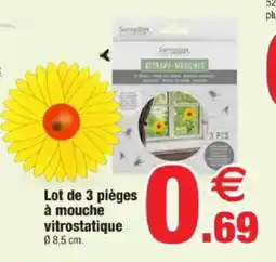 Bazarland Lot de 3 pièges à mouche vitrostatique offre