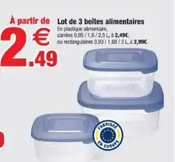 Bazarland Lot de 3 boîtes alimentaires offre