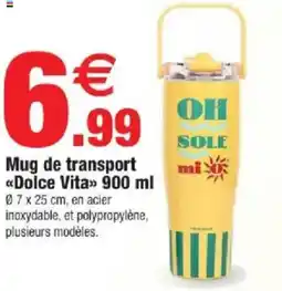 Bazarland Mug de transport dolce vita offre