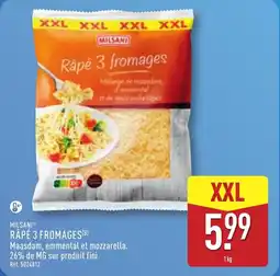 ALDI MILSANI Rapé 3 fromages offre