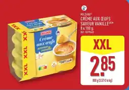 ALDI MILSANI Crème aux ceufs saveur vanille offre