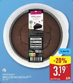 ALDI DESSERISSIMES Moelleux au chocolat offre