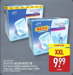 ALDI LOFT DISCRET Culottes incontinence offre
