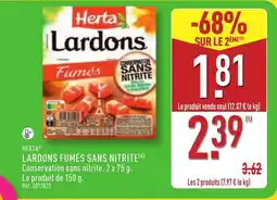ALDI HERTA Lardons fumés sans nitrite offre