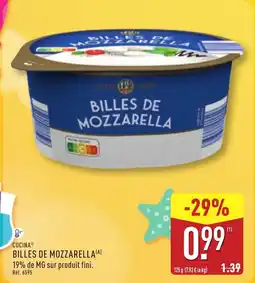 ALDI CUCINA Billes de mozzarella offre