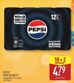 ALDI PEPSI Zéro sucres offre