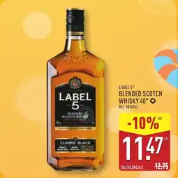 ALDI LABEL 5 Blended scotch whisky 40° offre