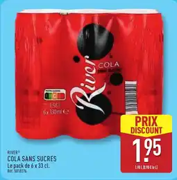 ALDI RIVER Cola sans sucres offre