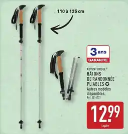 ALDI ADVENTURIDGE Bâtons de randonnée pliables offre