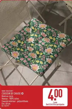 ALDI HOME CREATION Coussin de chaise offre
