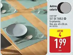 ALDI CROFTON Set de table offre