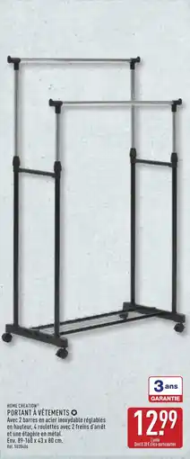 ALDI HOME CREATION Portant à vêtements offre