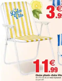 Bazarland Chaise pliante dolce vita offre