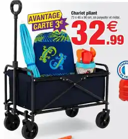 Bazarland Chariot pliant offre