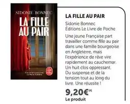 Hyper U Le livre de poche - la fille au pair offre