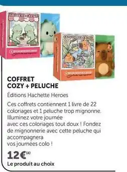 Hyper U Hachette - coffret cozy + peluche offre