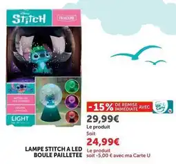 Hyper U U - lampe stitch a led boule pailletee offre