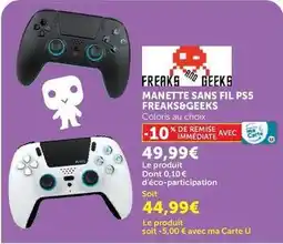 Super U Mgm - manette sans fil ps5 freaks&geeks offre