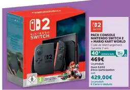 Super U Nintendo - pack console switch 2 + mario kart world offre