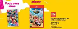 Super U Switch - jeu nintendo 2 mario kart world offre