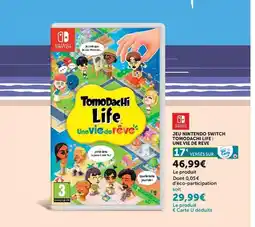 Super U Nintendo - jeu switch tomodochi life offre