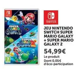 Super U Switch - jeu super mario galaxy + super mario galaxy 2 offre
