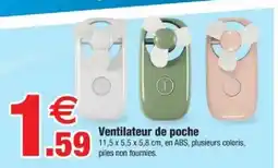 Bazarland Ventilateur de poche offre