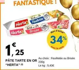 E.Leclerc Herta - pâte tarte en or offre