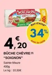 E.Leclerc Soignon - bûche chèvre offre