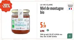 La Vie Claire Miel de montagne bio offre